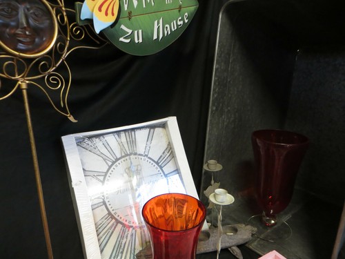 Dekoration, Vasen, Glas, Leuchter, Blechwanne, Uhr, Original, VK 150€ - Bild 9 von 11