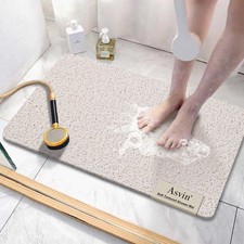 Asvin Soft Textured Bath, Shower, Tub Mat, 24x32 Inch, Phthalate Free, Non Sl...