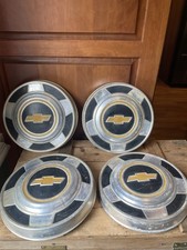 Set Of 4 Chevrolet Truck Dog Dish Hubcaps Vintage 1970s