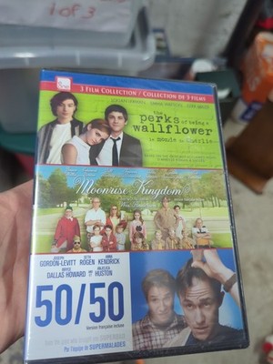 Perks of Being a Wallflower/Moonrise Kingdom/50/50 (DVD, 2014, 3-Disc Set,...