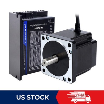 1 Axis Nema 34 Stepper Motor 680oz.in 86x78mm Φ14mm D-cut & Driver DM860T Kit