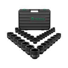 3/4" Drive Impact Socket Set, CR-MO Steel, SAE 3/4" - 2-1/2", 29 Pieces Jumbo...