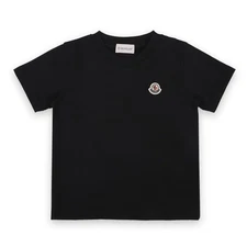 Moncler Kids Infant Logo Patch Cotton T-Shirt (Black) 8C00007 83907 93403492