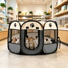 Foldable Pop Up Dog Playpen Portable Puppy Fence Pet Tent Outdoor Mesh Pen