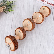 Small Animal Platform Toys Natural Wood Bird Perch Hamster Ladder