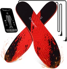 Rechargeable Heated Insoles, APP Remote Control Thermal Electric Insoles Battery
