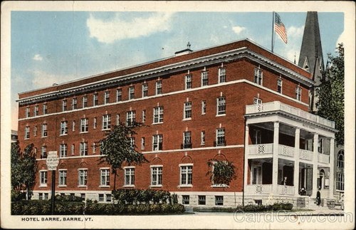 Hotel Barre,VT Washington County Vermont Antique Vintage Postcard Post Card - Picture 1 of 2