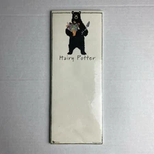 Rare Vintage Hatley Magnetic Note Pad Hairy Potter Gardener Bear 11" x 4.25" New