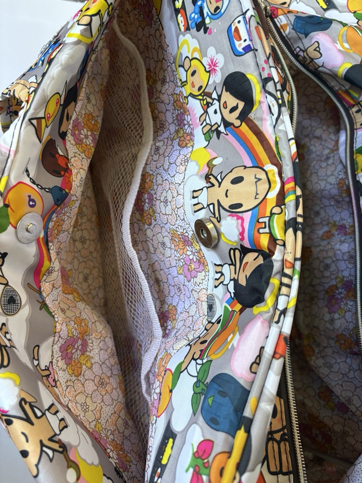 Solid Tote Rolling Bag --Tokidoki Flower Spring F… - image 5