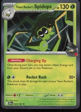 Team Rocket's Spidops 020/182 Rare Destined Rivals Pokemon Holo Near Mint