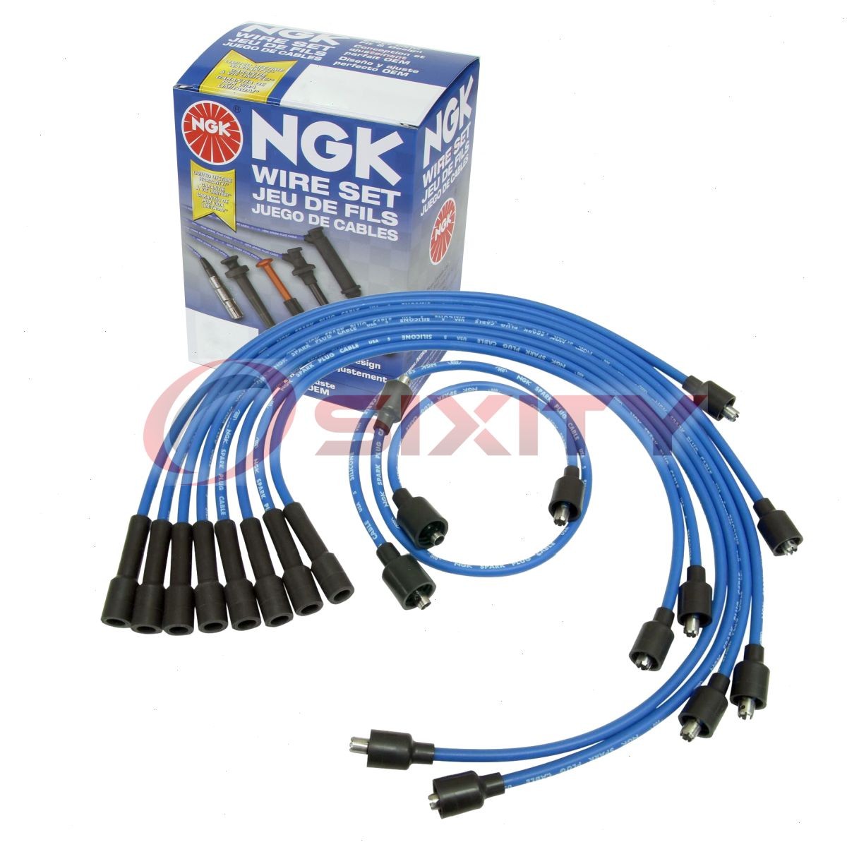 1 pc NGK Spark Plug Wire Set for 1981-1992 Dodge W350 5.2L 5.9L V8 - Engine fc