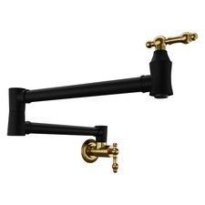 Anzzi KF-AZ259 Marca 4 GPM Wall Mounted 1 Hole Pot Filler - Matte Black /