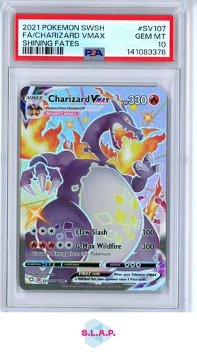 FA/CHARIZARD VMAX SHINING FATES POKEMON SWSH SHINING FATES 2021 SV107 PSA 10