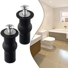 2PCS Toilet Seat Screws Hinges Expanding Rubber Top Nut Fixing WC Blind Holes AU