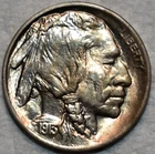 Brilliant Uncirculated 1913-P Type 1 Buffalo Nickel, Blazing & Razor-Sharp.