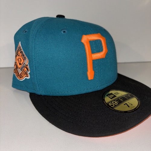 Pittsburgh Pirates 1960 WS Patch Orange UV New Era 59FIFTY Fam Cap Hat 7 1/4