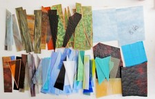 8 Lbs of Assorted Stained Glass Scraps Variety of Sizes Color Types SHIPS FAST 