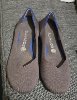 Rothy's The Point Shoes Womens Size 10 Gray Knit Rounded Toe Flats Casual Ballet