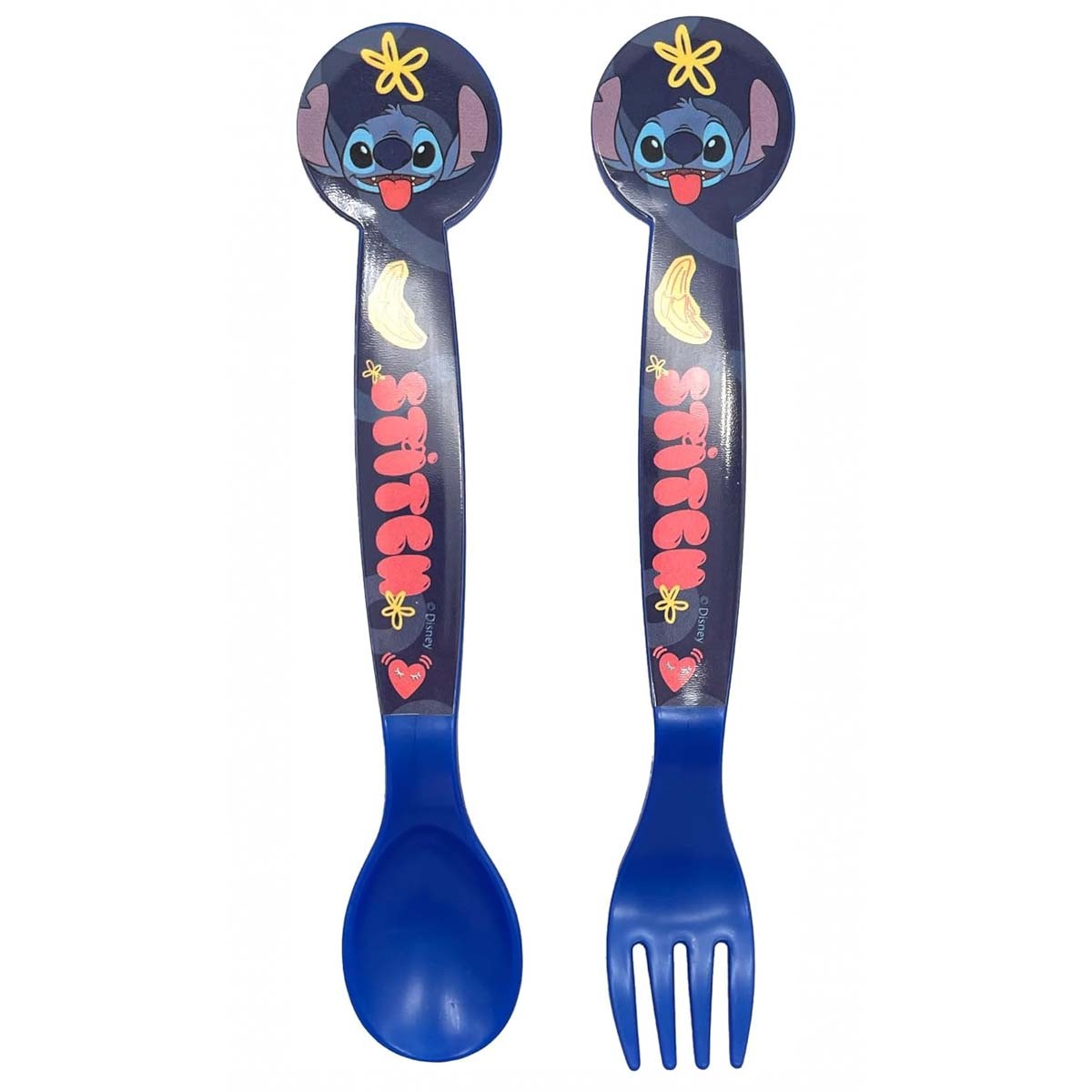 Coffret repas Stitch Disney couverts premier âge bleu à offrir pour un anniversaire