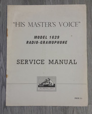HMV MODEL 1629 Radio-Gramophone Service Manual
