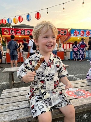 Disney Mickey Mouse Kids Jinbei Kimono 2T Boy Girl Black Red Pajamas Outfits 