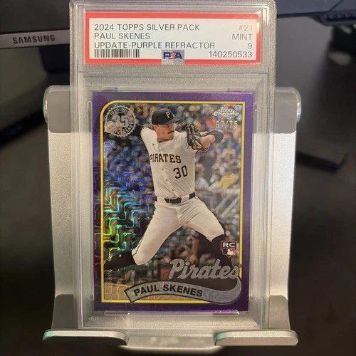 2024 Topps Update Series Silver Pack Paul Skenes Purple Refractor /75 (RC)