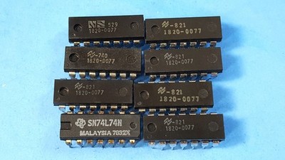 2Pcs- IC, SN74L74N, Texas instruments/NSC, 14PIN, 1820-0077