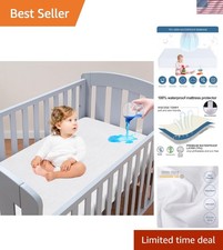 Waterproof Viscose Terry Crib Mattress Protector - Soft and Breathable Comfort