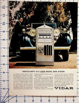 1960s VIDAR Digital Data System Vintage Ad Computer Tech Rolls Royce Car