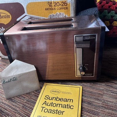 Vintage Open Box Sunbeam Toaster Antique Chrome Model 20 26 Two Slice