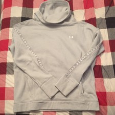 Under Armour Women s Cowl Neck Sweater Size Medium Light Blue Running Hike B0205