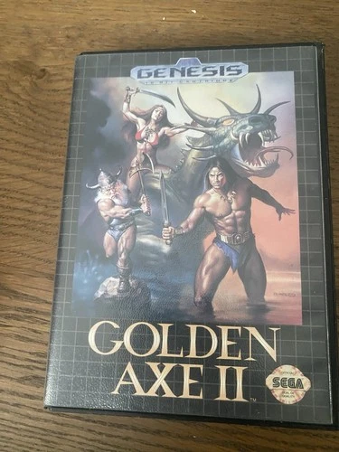 Vtg Golden Axe II 2 Sega Genesis Game And Case TESTED Works No Manual