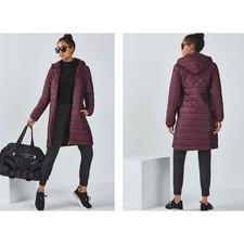 Fabletics Lucca Puffer Womens Size Medium Burgundy Maroon Purple EUC