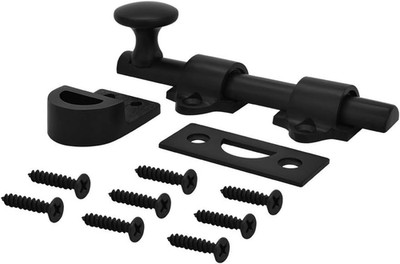 ''Nuk3Y Heavy Duty Solid Brass Dutch Door Surface Bolt (4'''', Black)''