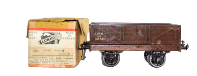 1940's Bassett-Lowke 0-gauge Tin Lithographed LMS  High Side Gondola w/ box