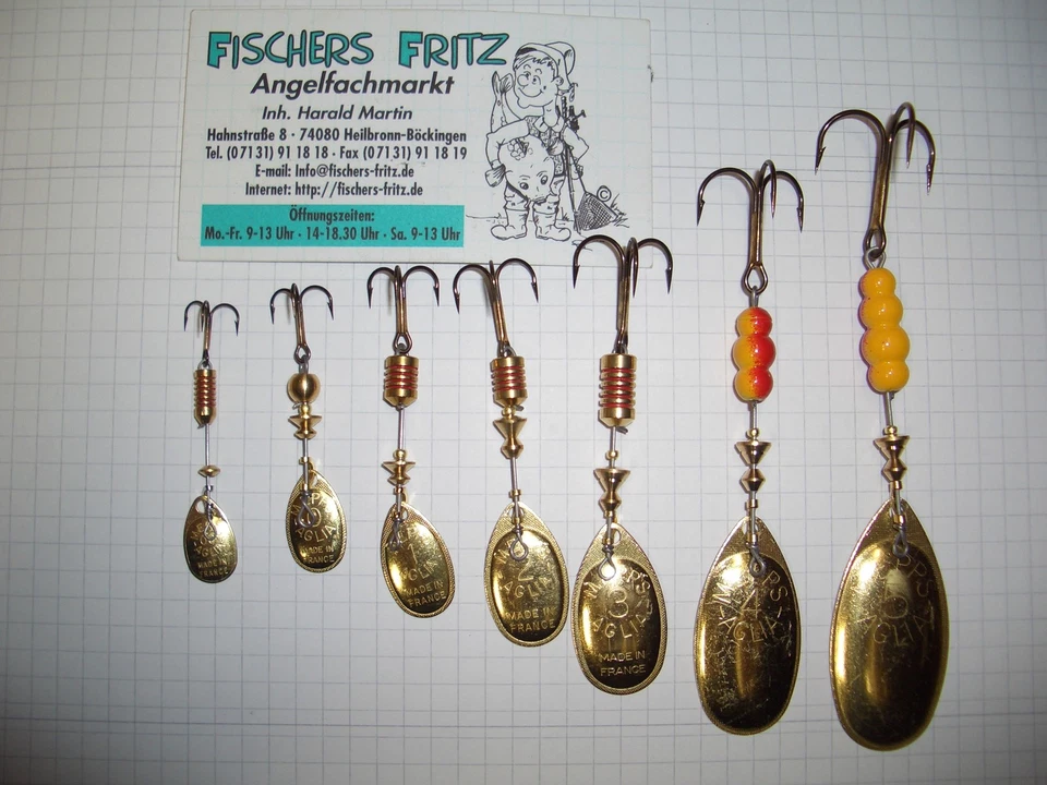 Original Mepps Spinner Aglia gold Kunstköder Köder Blinker Angeln Angelköder