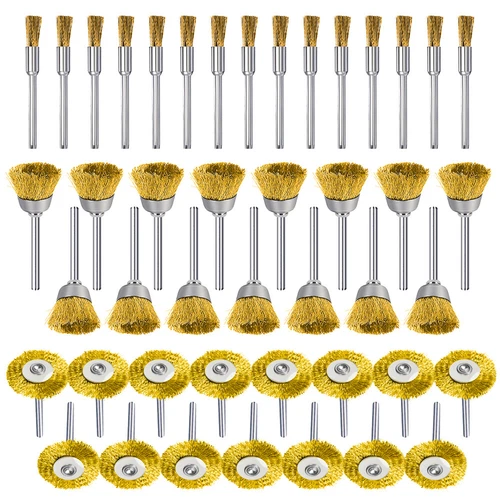45Pcs Brass Polishing Wire Cup Mix Brush Set for Dremel Rotary Tool Accessories - Picture 1 of 9