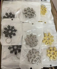 9pcs 18-in-1 Snowflake Multi-Tool Stainless Steel Multitool Screwdriver Opener