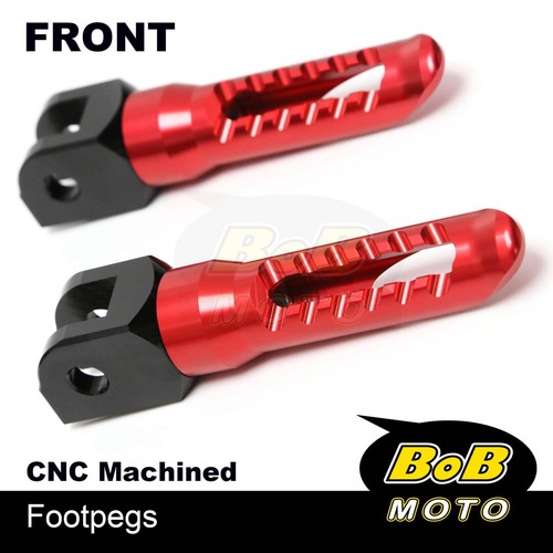 BOB CNC Front Rider Foot Pegs RED For Kawasaki ZX-10R Ninja 11 12 13 14 15