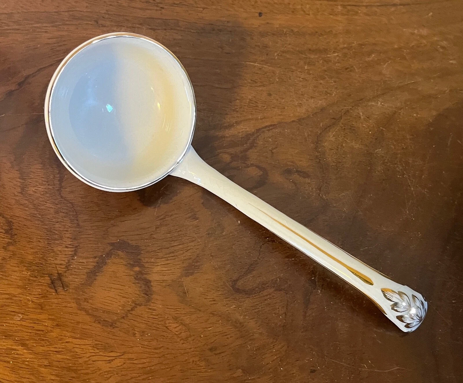 Antique Early 19th century Chamberlains Worcester Porcelain Sauce Ladle 1810 #1