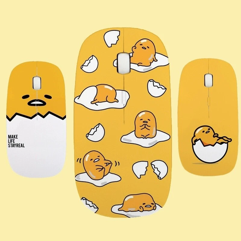New Gudetama Cartoon Wireless Optical Mouse – DIY Pattern Print For PC Laptop - Image 3 of 4