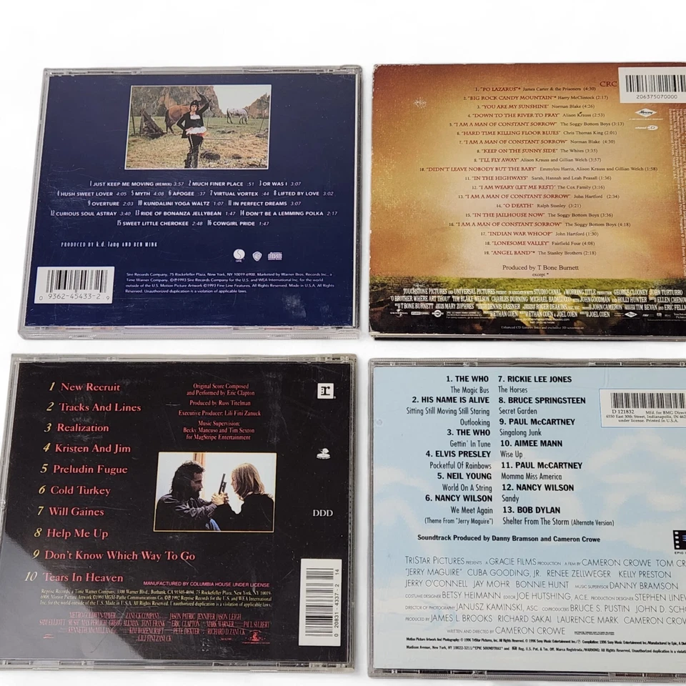 Movie Soundtrack CD Lot of 7 Shine, Jerry Maguire, Even Cowgirls Get The Blues Foto 3 de 4