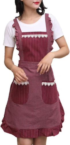 Cute Apron for Women with Pockets, Comfortable Kitchen Apron, Perfect for Cafe S - 第 1/12 張圖片