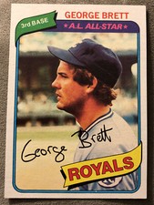 1980 Topps George Brett A.L All-Star Baseball Card #450 Royals Mid-Grade