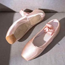 Ballet Dance Shoe Child Adult Pointe Shoe Professional with Ribbons Shoe Sneaker