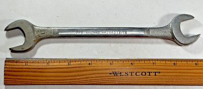 Vintage WIZARD Double Open End Wrench #HR2062 Alloy Made in USA 7/8'' & 13/16''