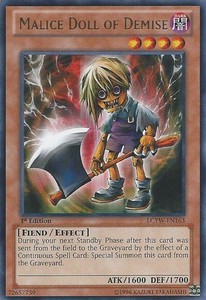 Malice Doll of Demise - LCYW-EN163 - Rare - Unlimited Edition x3 - Near Mint