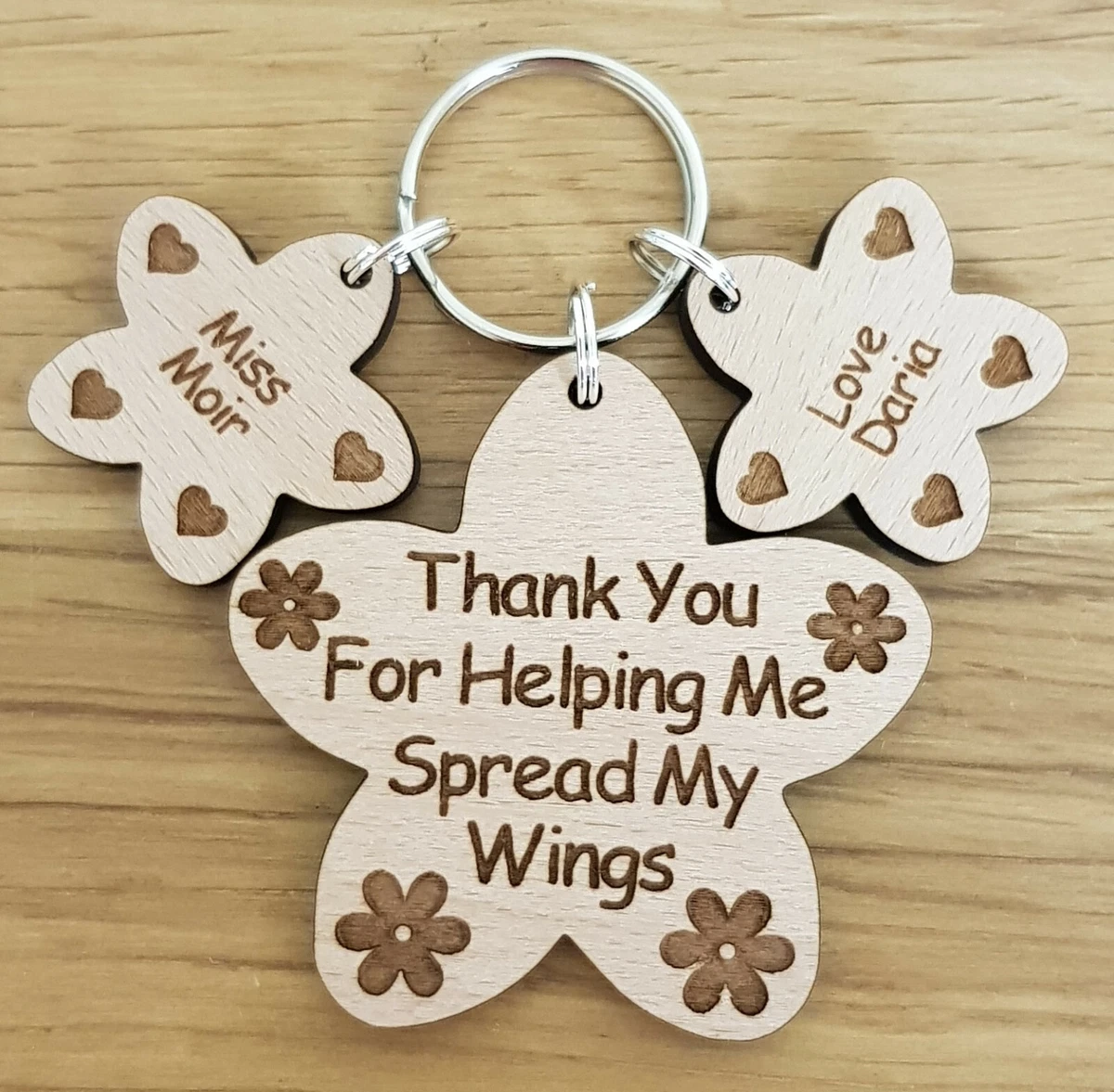 Personalised thank you best sale keyring