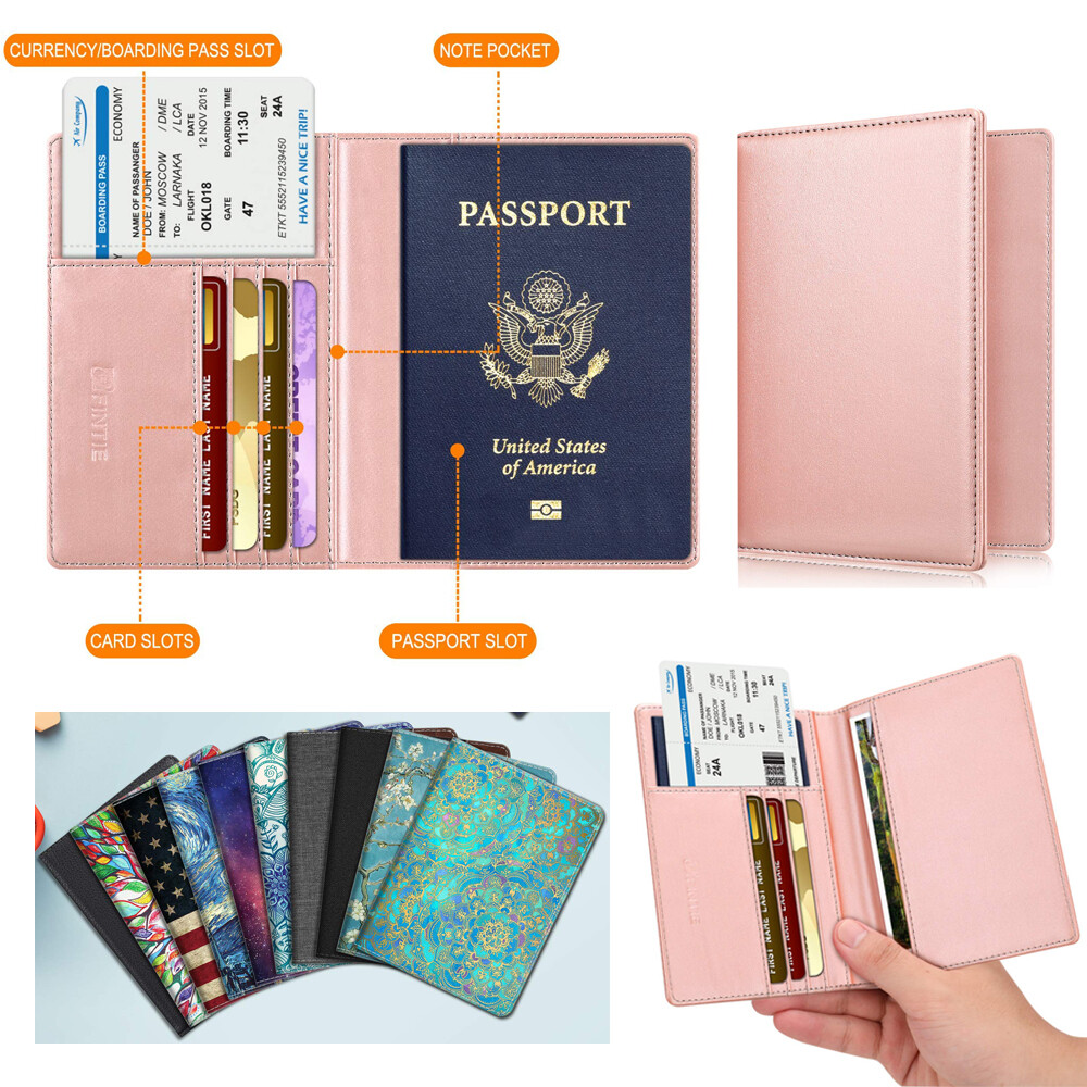 RFID Blocking Passport Holder with Card Slots for Secure Travel-image
