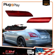 For 2004-2008 Chrysler Crossfire Full Red Lens LED Rear Side Marker Lights 2PCS